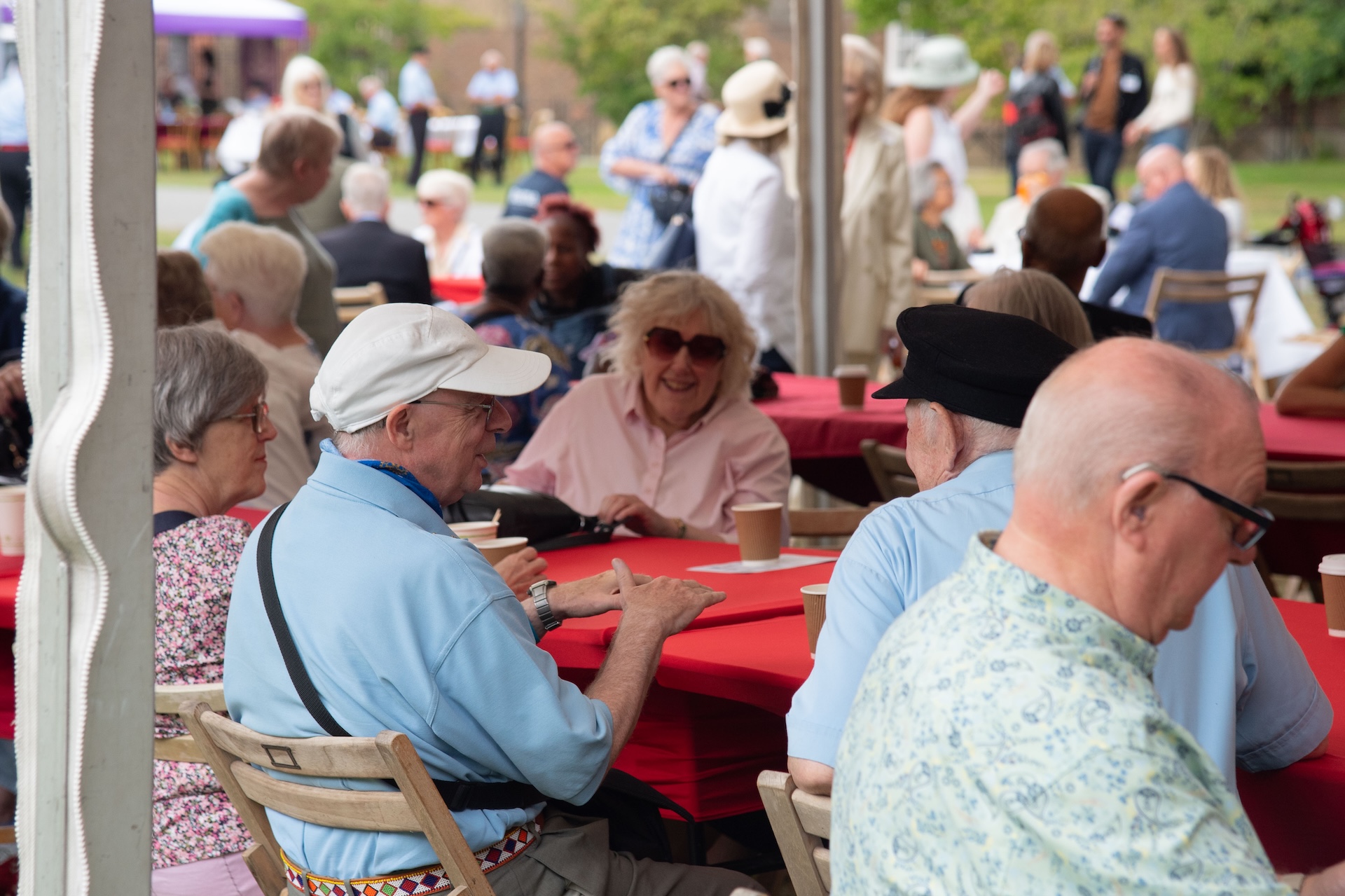 Veterans gather for the Chelsea Pensioner Veterans Picnic held at The Royal Hospital Chelsea - August 2024