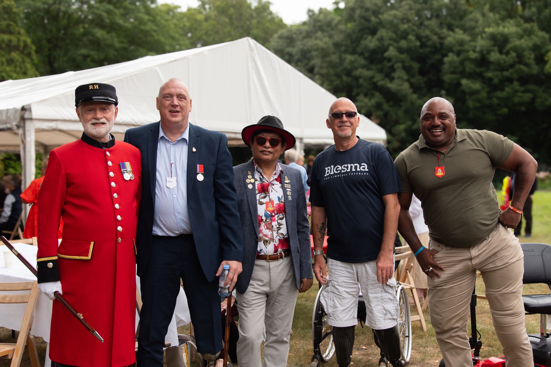 Veterans join together at the Veterans Picnic held at The Royal Hospital Chelsea - August 2024