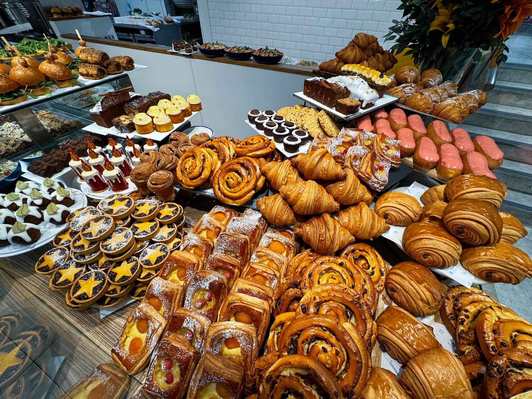 A selection of pastries from Heidi Bakery Cáfe at the Royal Hospital Chelsea