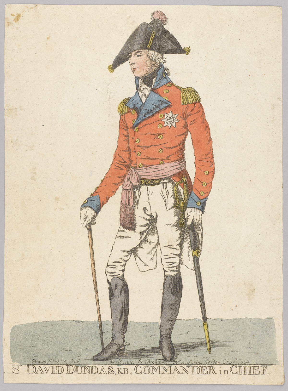 General Sir David Dundas, by Robert Dighton Snr, 1810.  Courtesy of the National Army Museum