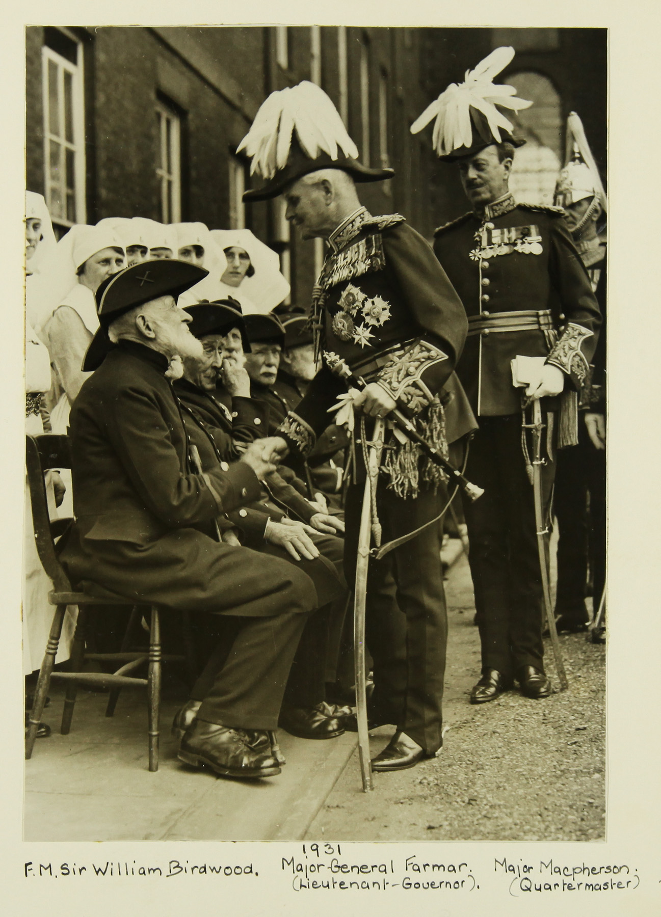 The Governor, General the Hon Sir Neville Lyttelton PC GCB and the Lieutenant-Governor, Major-General G. J. Farmar CB CMG, on Founders Day in 1930