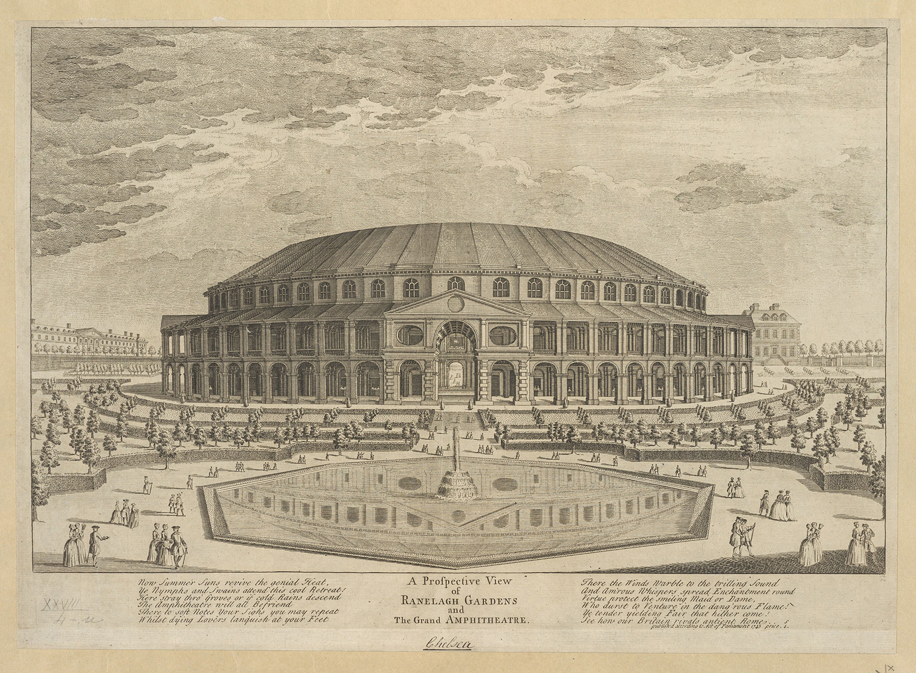 ‘A Prospective View of RANELAGH GARDENS and the Grand AMPHITHEATRE’, 1743 British Library