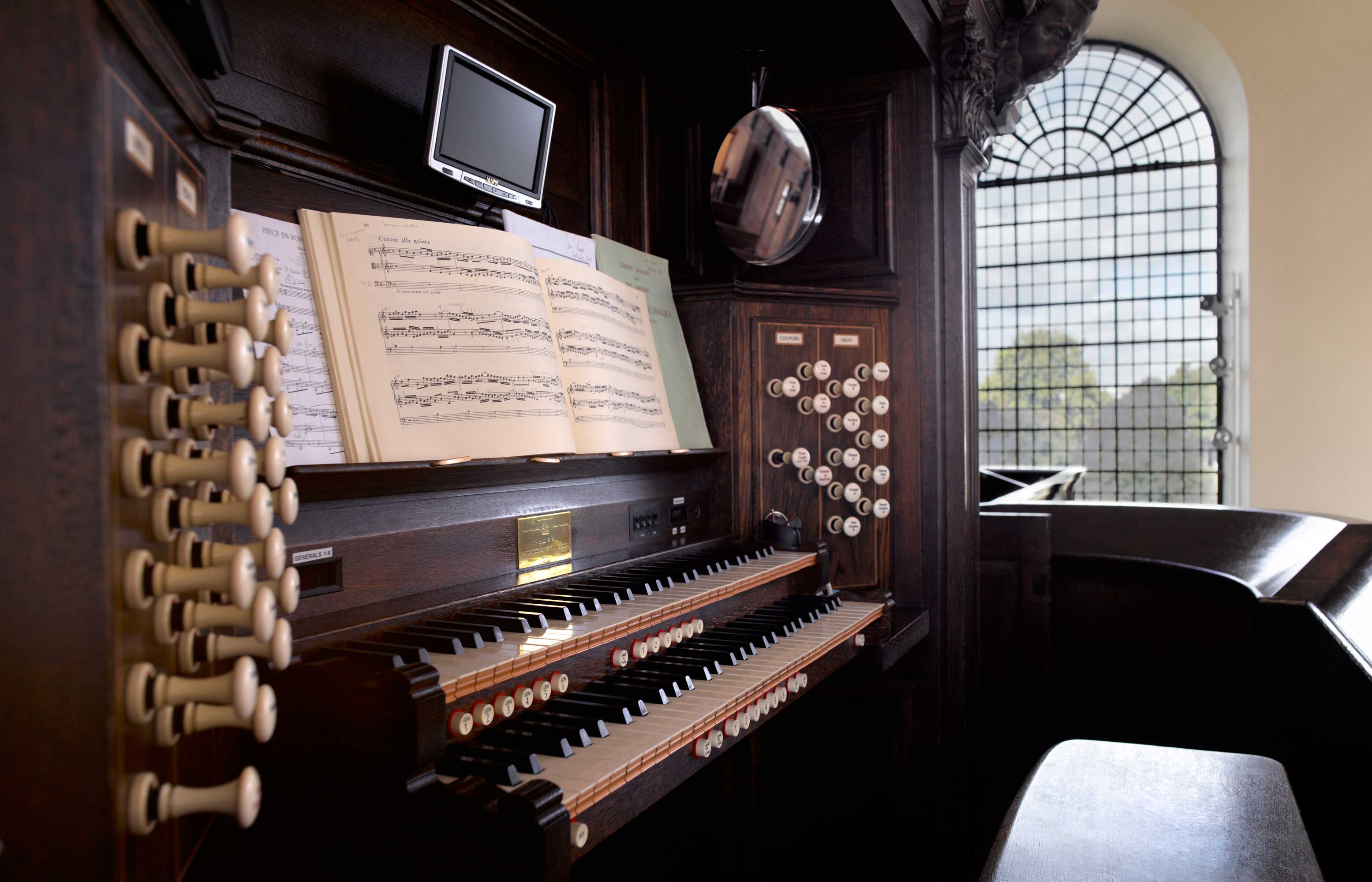 The organ at The Royal Hospital Chelsea