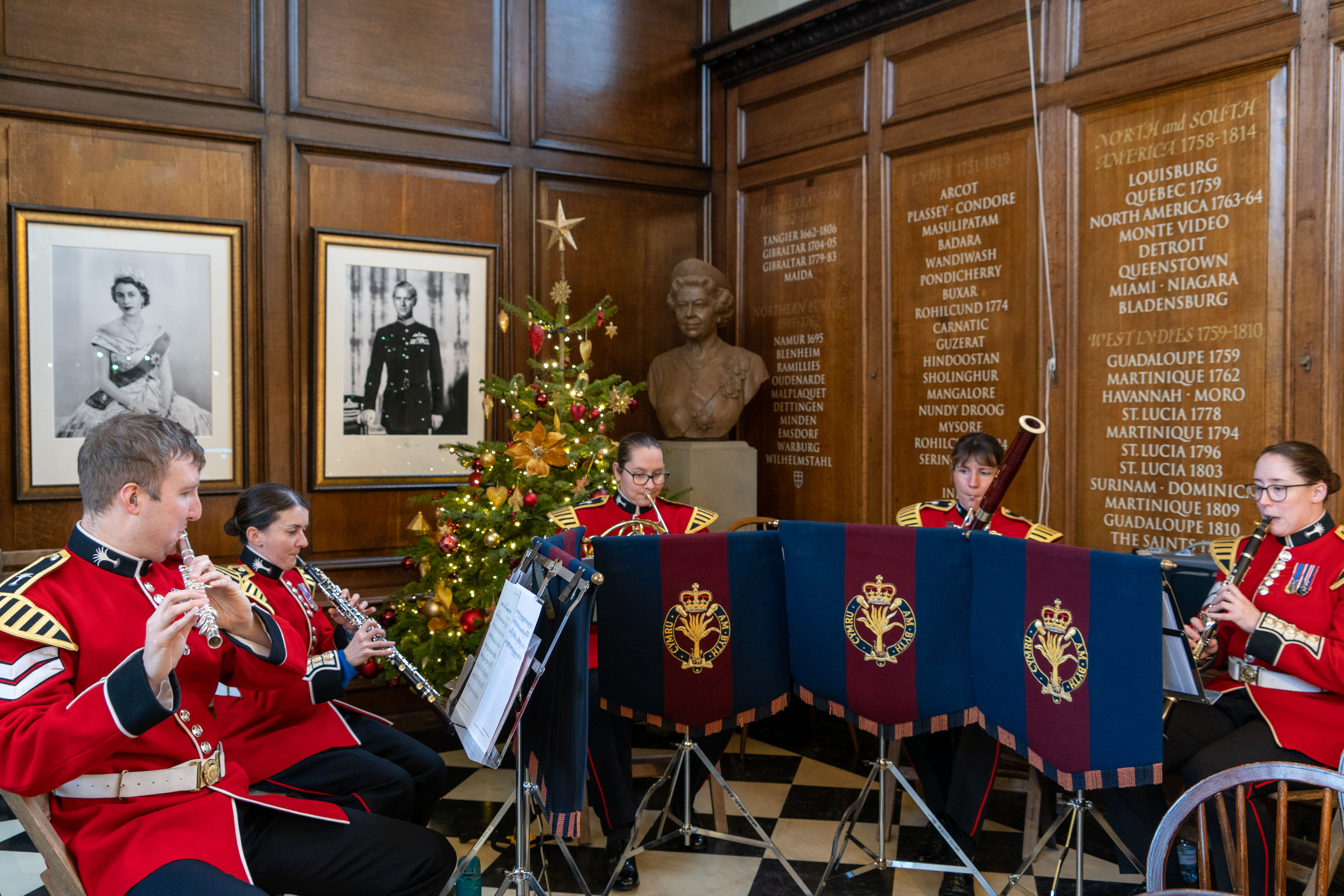 Musicians of the Welsh Guard performing