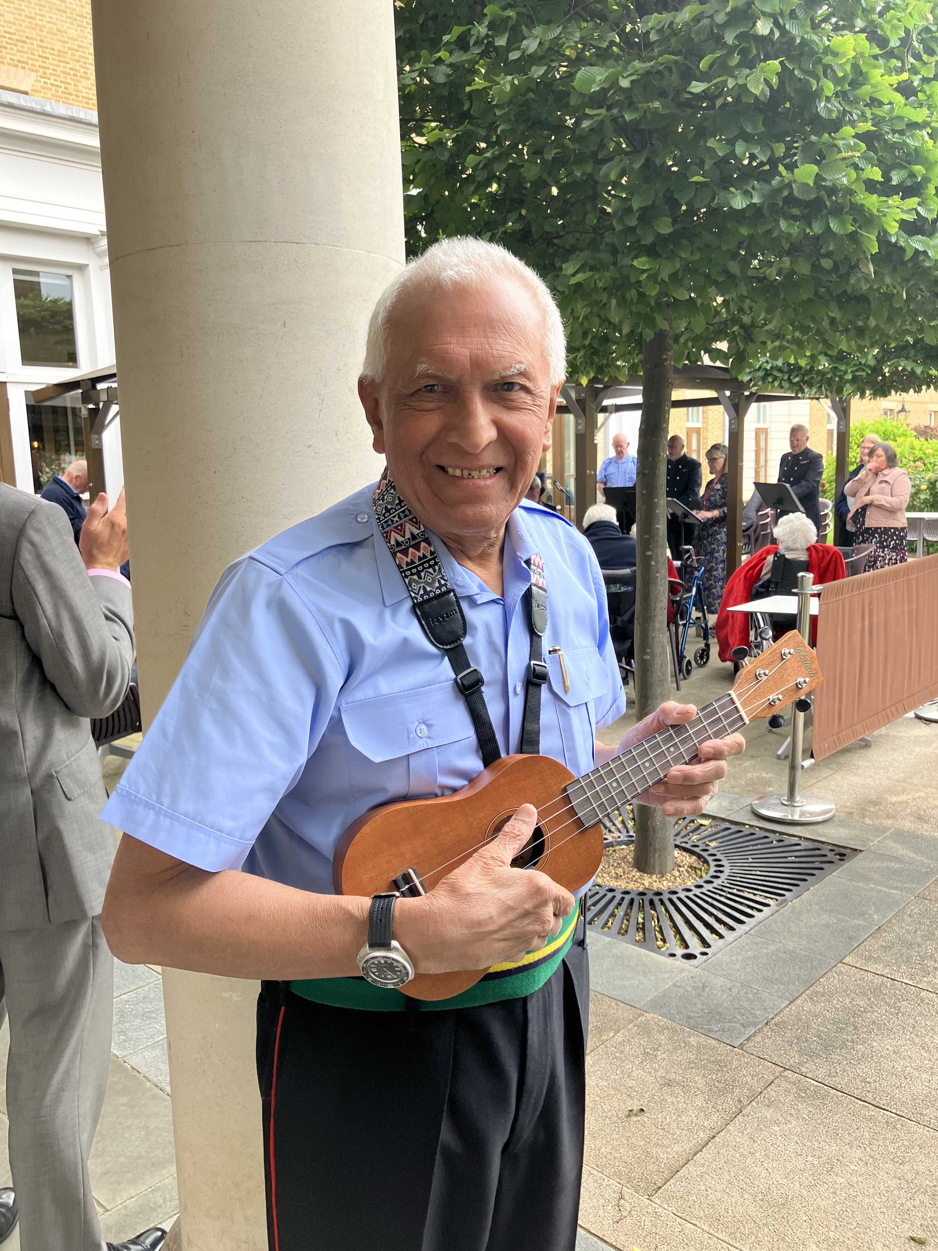 Man with a ukulele