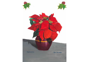 Poinsettia Christmas card