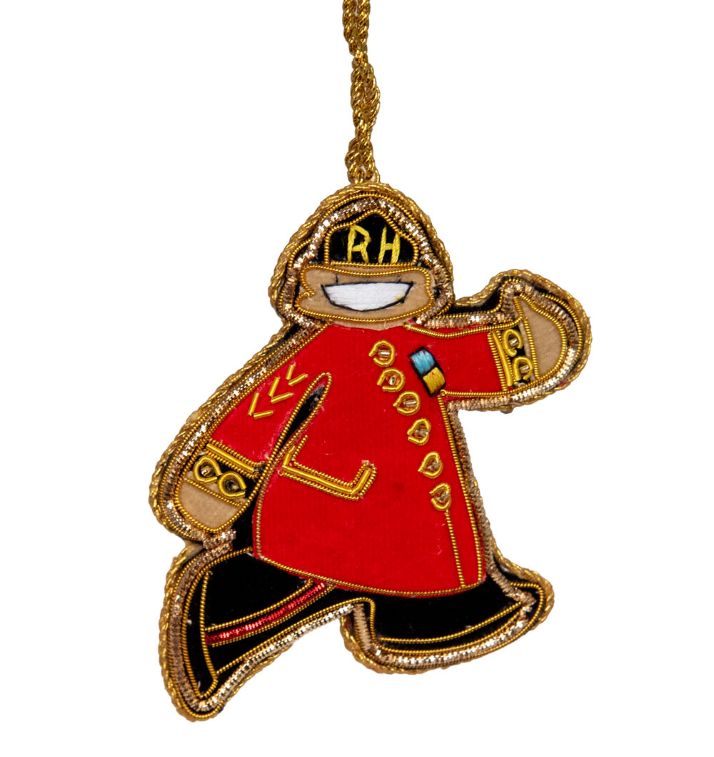 Cartoon-styled Chelsea Pensioner Christmas Decoration
