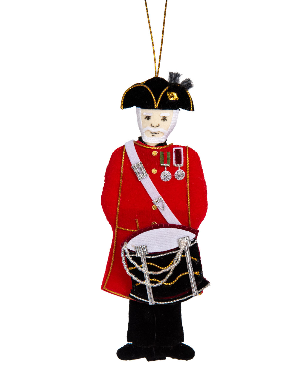 Male Chelsea Pensioner with drums Christmas decoration