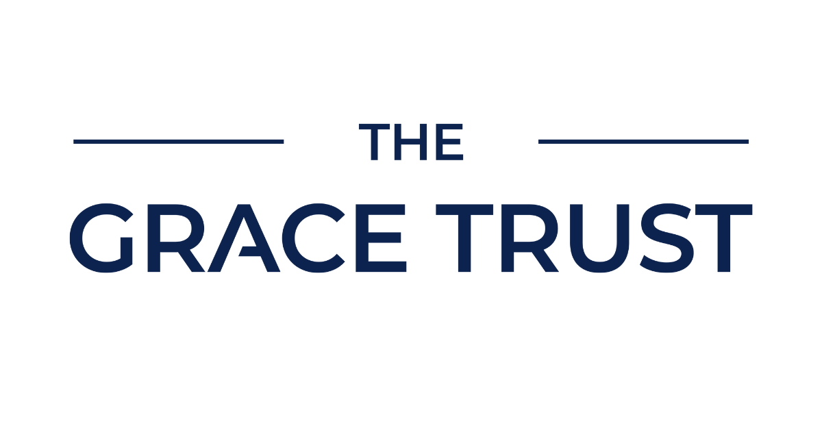 The Grace Trust logo, featuring dark blue text on a white background