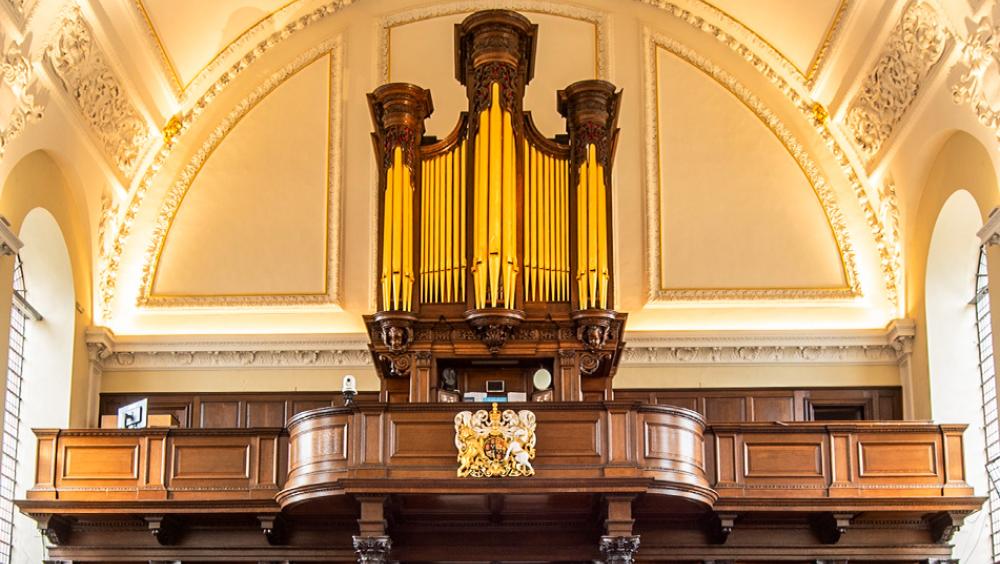 The magnificent organ at the Wren Chapel - Royal Hospital Chelsea