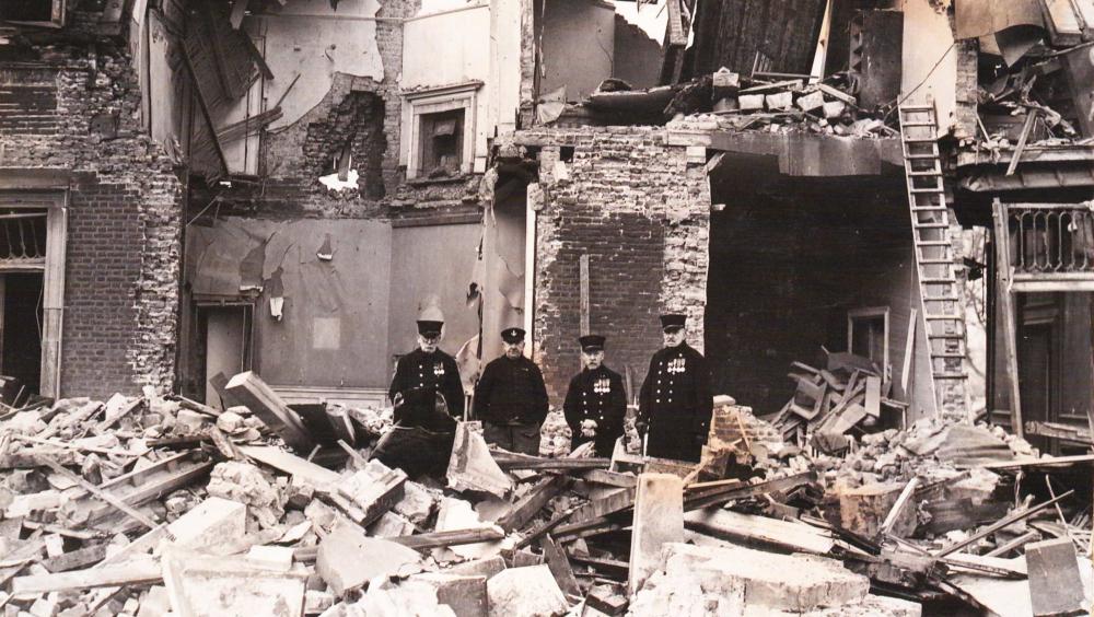 Bomb Damage of the NE Wing of the Royal Hospital Chelsea during WWII.