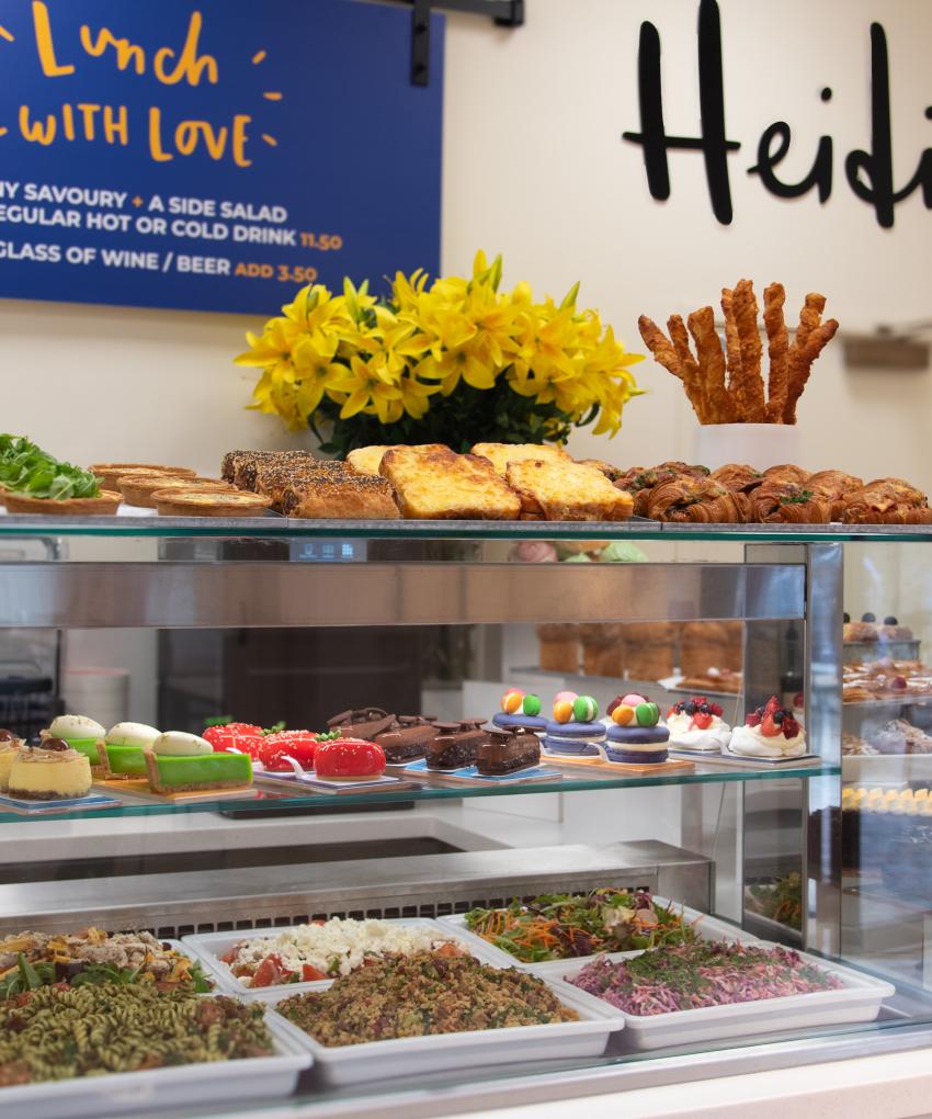 Heidi Bakery food counter. 