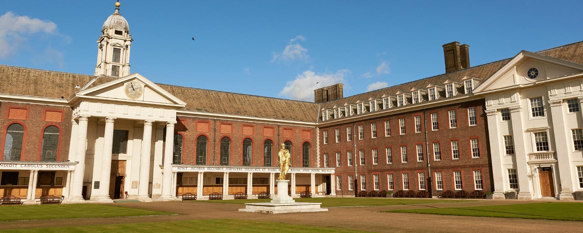 Videographers filming in Figure Court at the Royal Hospital Chelsea