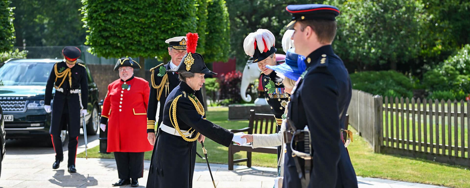 The Princess Royal arrives at the Royal Hospital Chelsea ahead of Founder's Day 2024