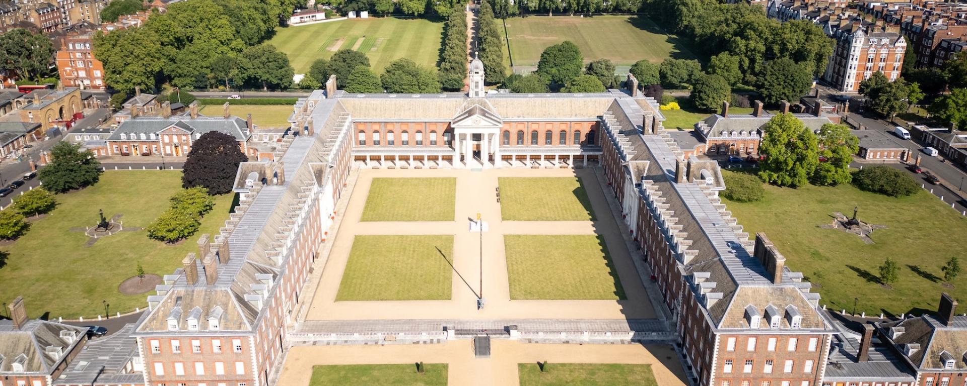 Aerial photograph of The Royal Hospital Chelsea and its grounds