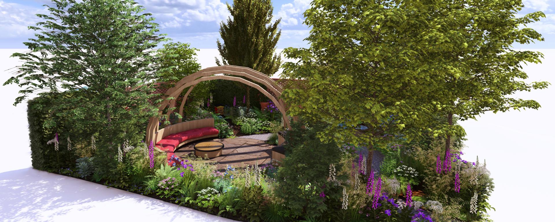 The London Square Chelsea Pensioners Garden for RHS Chelsea Flower Show 2025 - design by Dave Green