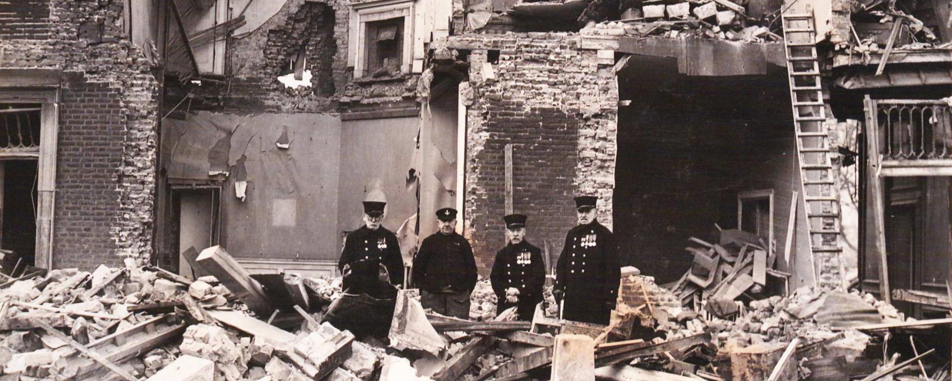 Bomb Damage of the NE Wing of the Royal Hospital Chelsea during WWII.