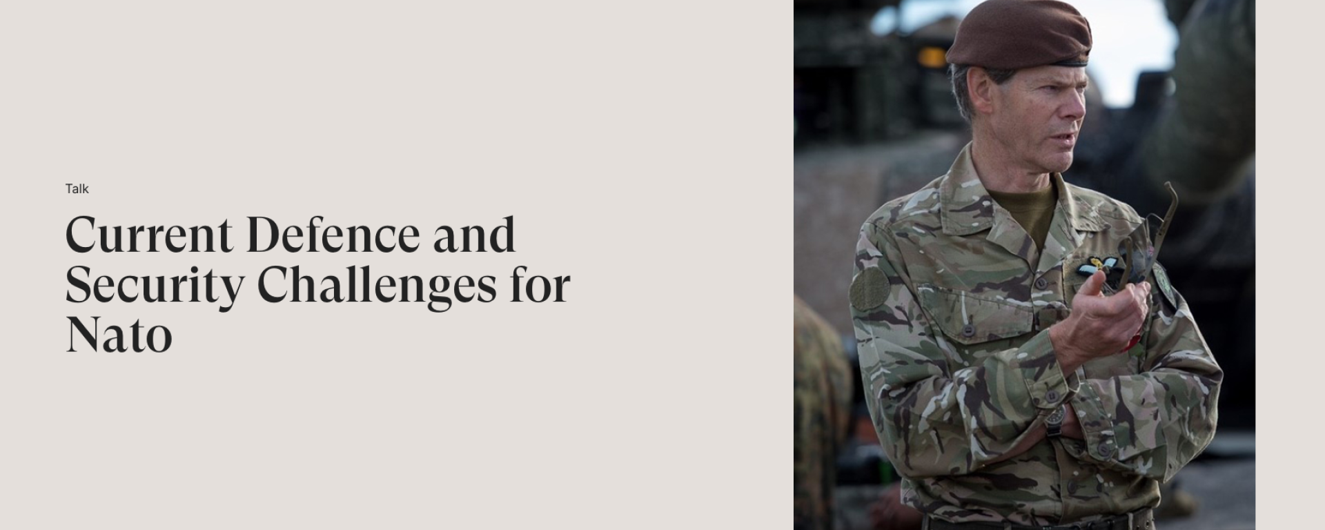 Talk: Current Defence and Security Challenges for Nato - Chelsea History Festival