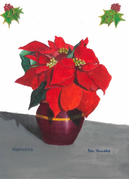 Poinsettia Christmas card
