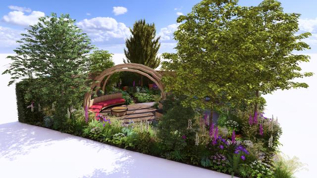 The London Square Chelsea Pensioners Garden for RHS Chelsea Flower Show 2025 - design by Dave Green