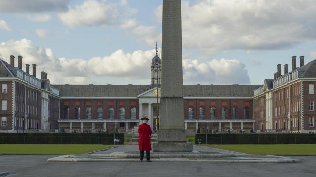 An image of the Royal Hospital Chelsea taken from the South Grounds