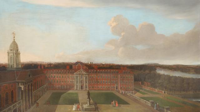 A historic painting of the Royal Hospital Chelsea