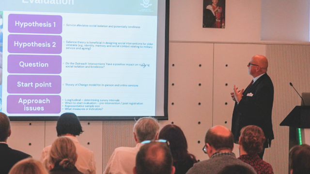 An image of Dr Jeremy Tuck CBE speaking at the conference