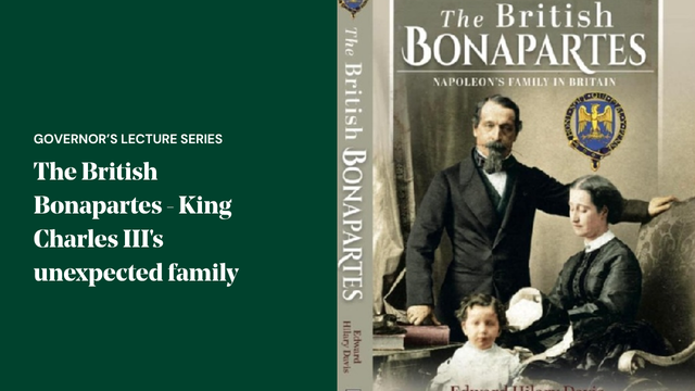An image promoting the British Bonapartes lecture at Royal Hospital Chelsea.
